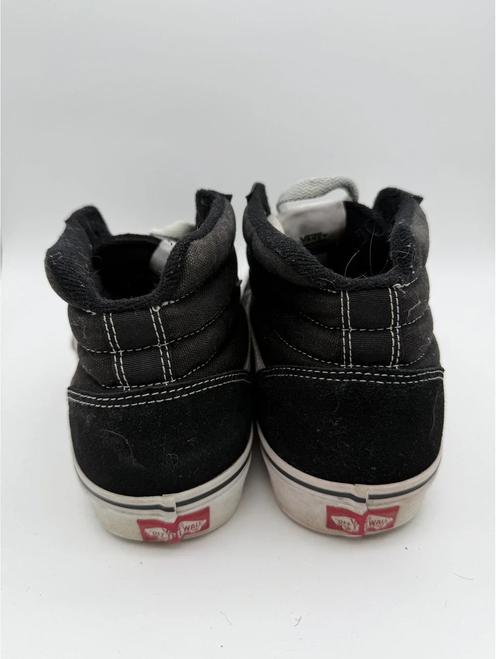 Vans Sk8-Hi Black and White High Top Sneakers, Size 11